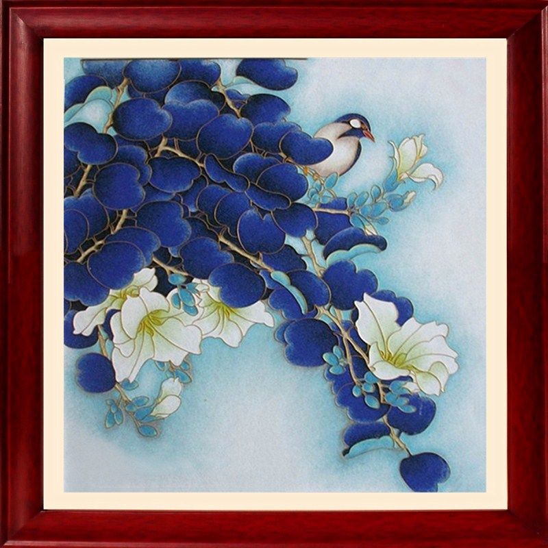 景泰蓝工艺画原材料套装金丝彩沙装饰画手工制作送视频diy景色6