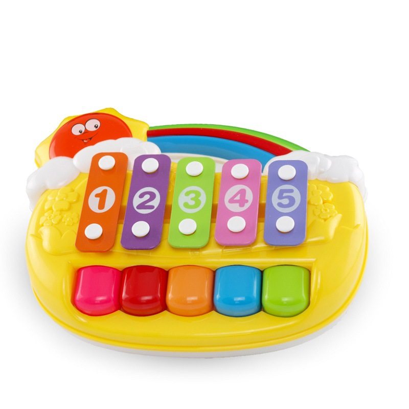 优乐恩五音太阳敲琴婴幼儿环保益智音乐启蒙玩具手敲弹奏2模式