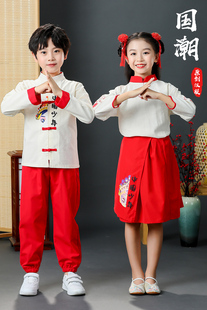 定制六一儿童演出服中国风中小学生朗诵比赛表演服男女童幼儿园合