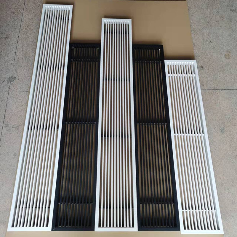 定制极简abs中央空调出风口百叶 单层线形极窄加长装饰格栅无边框