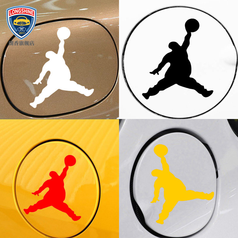 个性车贴 网红车贴 胖墩飞人汽车油箱盖贴纸 创意搞笑摩托车贴纸