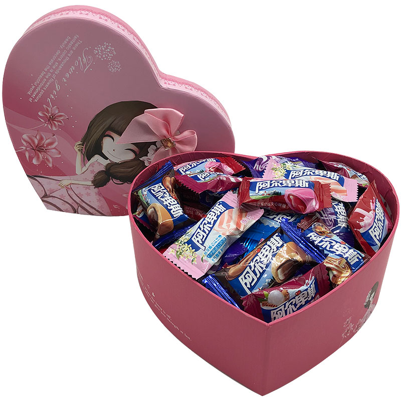 阿尔卑斯奶糖心形盒装送女生男生生日礼物喜糖六一儿童节糖果礼盒