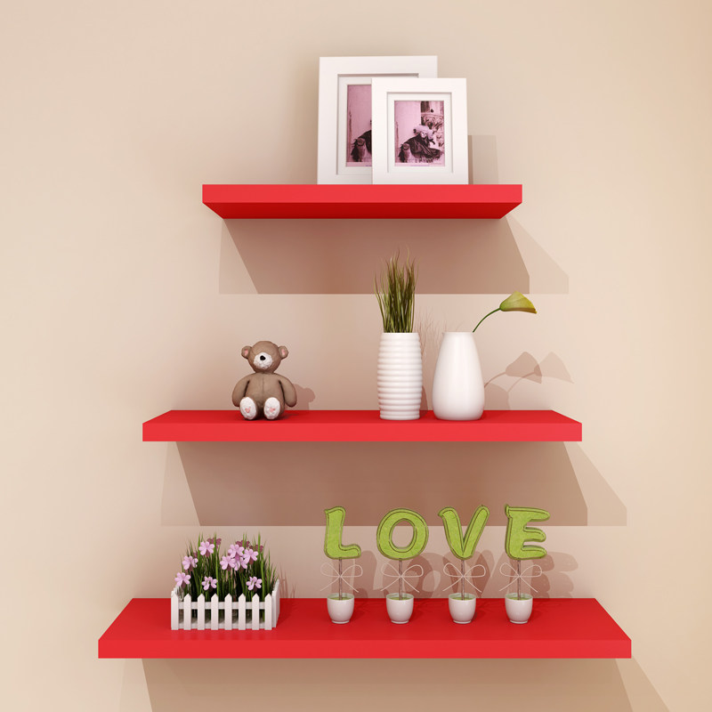 墙上的置物架创意u形隔板书架客厅电视墙壁挂装饰架定做搁板货架