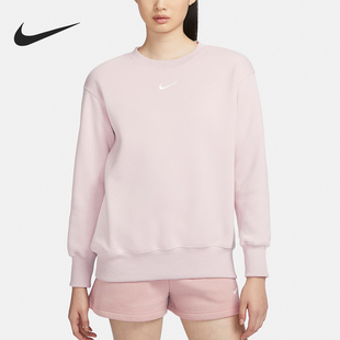 Nike/耐克官方正品冬季新款女士加绒圆领宽松运动卫衣DQ5734-019