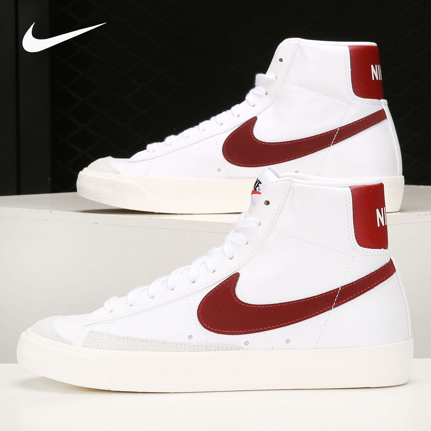 Nike/耐克官方正品 Blazer 男子舒适中帮休闲运动板鞋 BQ6806-111