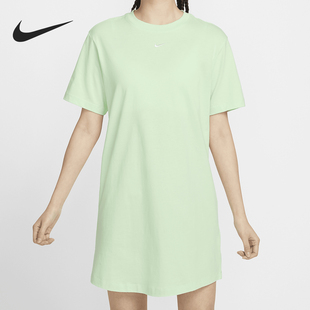 Nike/耐克官方正品夏季新款女士简约宽松短袖连衣裙DV7883-376