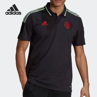 Adidas/阿迪达斯官方正品男子排汗透气足球运动短袖POLO衫 GR9578
