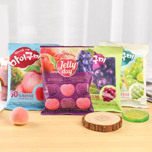 韩国进口好丽友vc心形芒果凤梨/葡萄桃子混搭水果软糖儿童零食63g