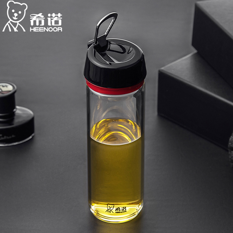 希诺单层玻璃杯随手创意便携水杯带盖运动杯子大容量水晶茶杯提手在类目 餐饮具, 杯子/水杯/水壶, 玻璃杯中 - 来自Buy2taobao.com提供专业的淘宝代购服务