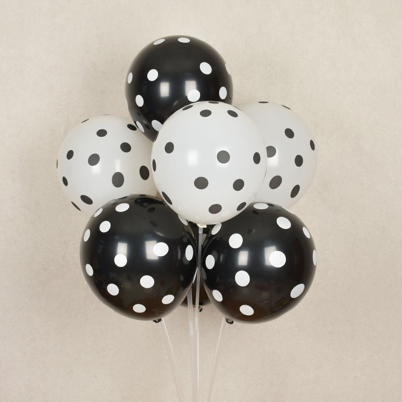 波点乳胶气球大号圆点斑点气球宝宝周岁儿童生日派对布置装饰用品