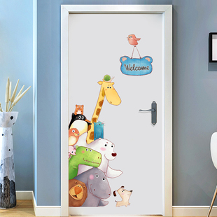 门贴自粘翻新贴画儿童房间装饰3d立体卡通墙贴卧室背景墙墙壁贴纸