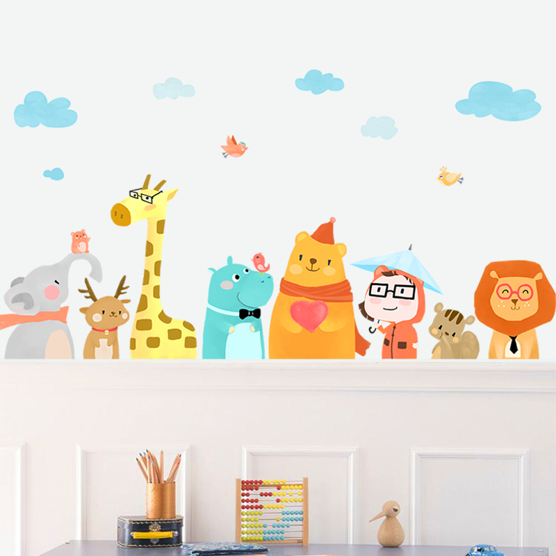 儿童房墙面装饰幼儿园卡通墙贴纸自粘卧室床头背景墙贴画房间布置
