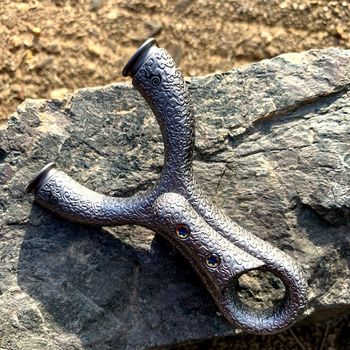 gnol 天涯全钛飞虎弹弓钛合金扁皮弹弓户外精准弹弓限量版现货