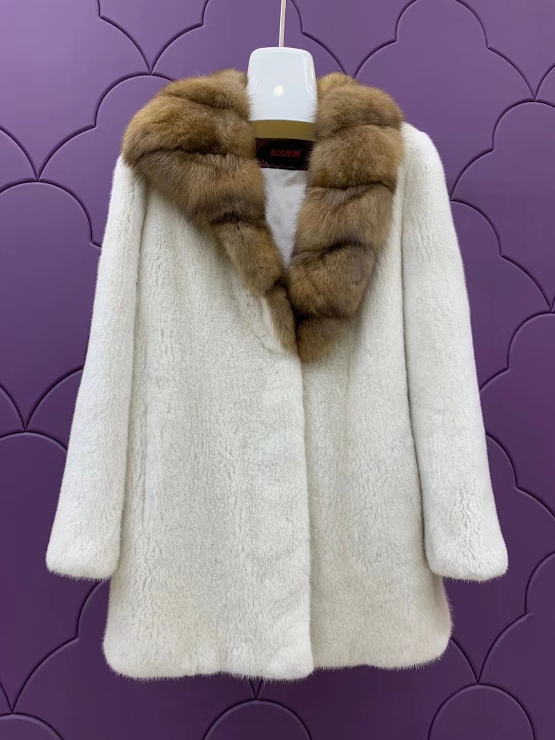 进口紫貂貂皮大衣