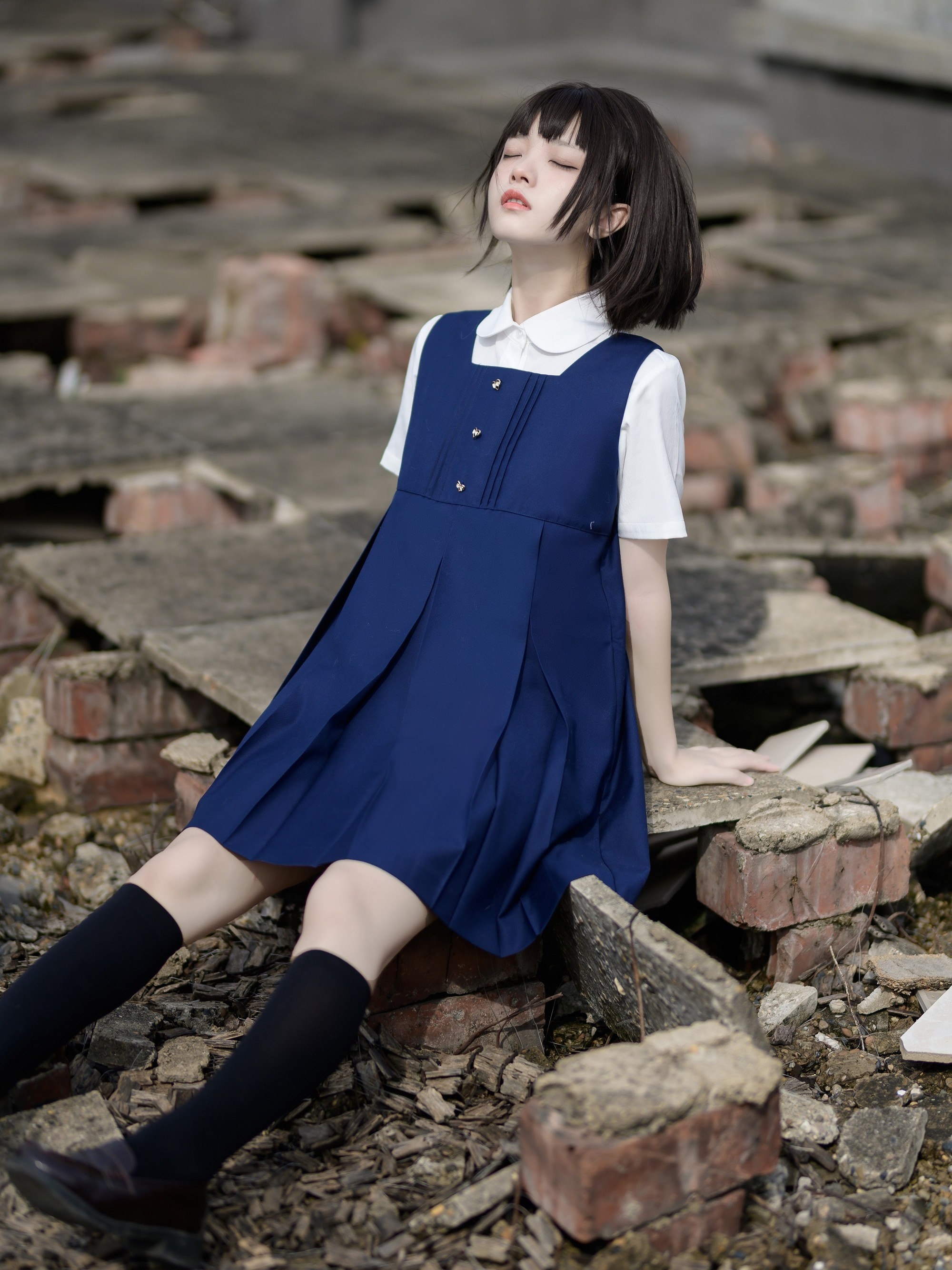 绷带熊原创jk连衣裙正版女款秋季卡奶裙高腰半身制服可爱风小奶瓶