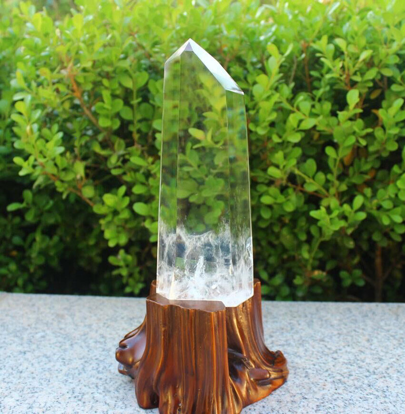 天然水晶柱白水晶柱摆件 原石柱 水晶冰柱激发潜能消磁吸收辐射