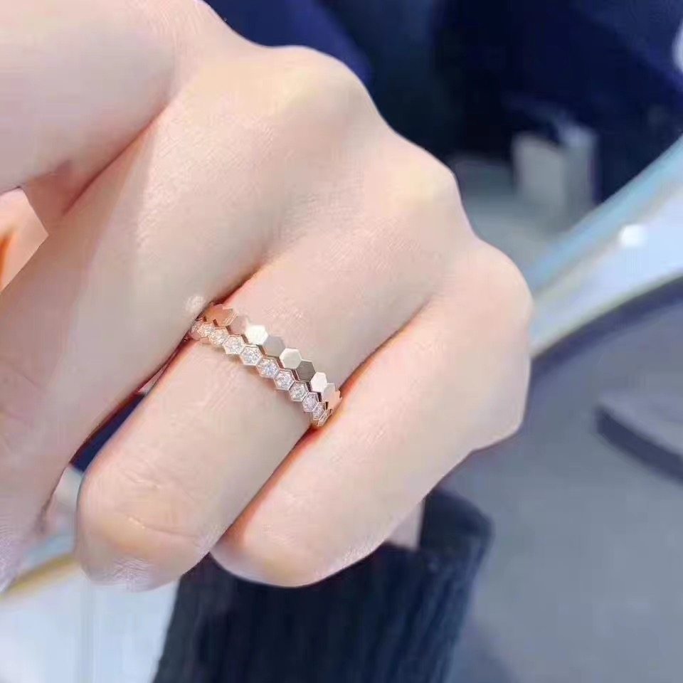 尚美蜂巢戒指女ins潮时尚复古个性冷淡风小众设计网红纯银食指戒