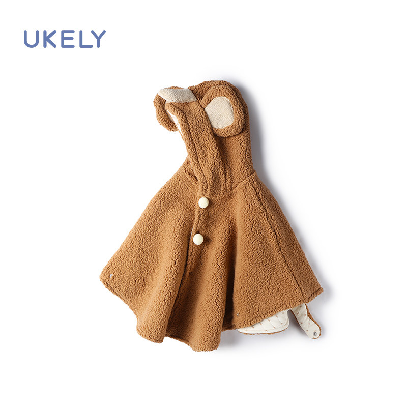 秋冬季儿童披风斗篷可爱百搭女童披肩宝宝加绒加厚防寒防风小斗篷