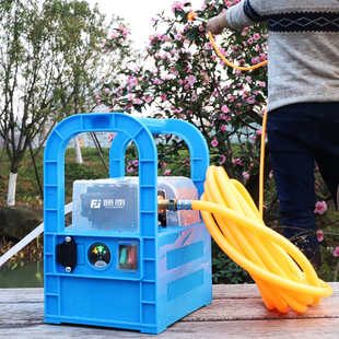 藤原电动抽水机手提式户外小型浇菜打药泵12v电瓶农用充电抽水泵