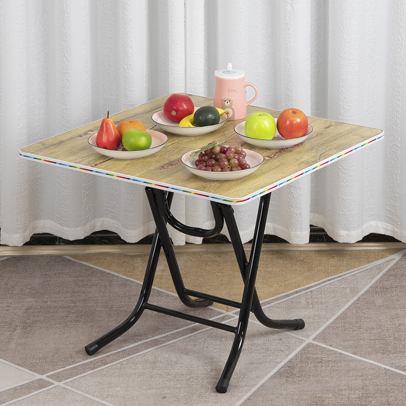 折叠小桌子家用厨房简易正方形2人4小型折叠桌吃饭出租房餐桌饭桌
