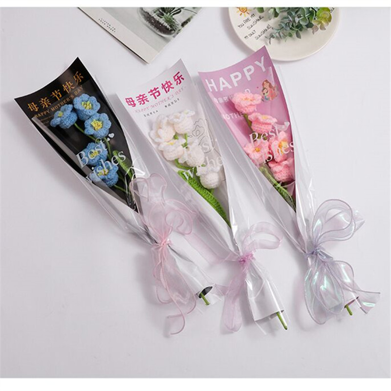 母亲节女王单支袋女神花袋透明花束包装纸玫瑰花包装袋花店包花纸