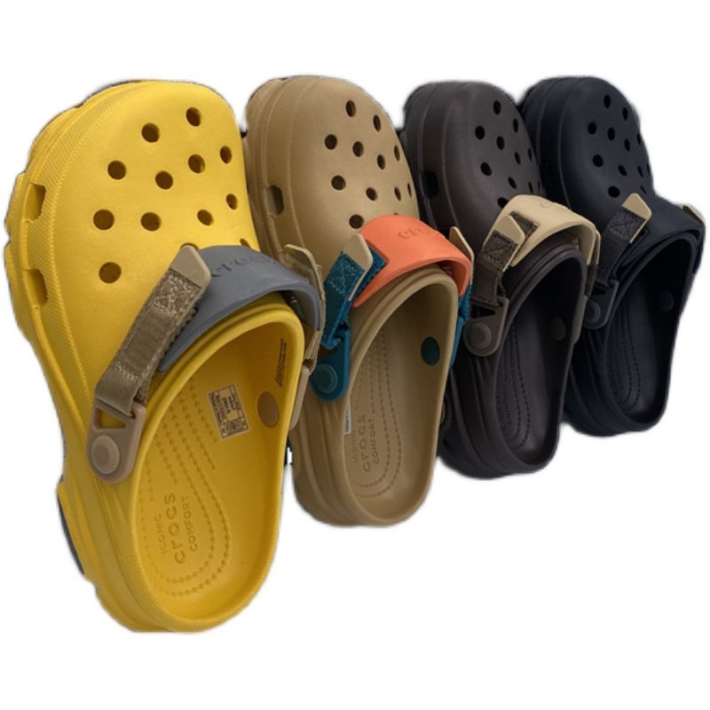 夏2020新款cross洞洞鞋男鞋女特林软底防滑情侣沙滩鞋凉包头拖鞋