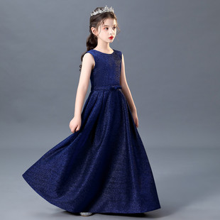 2024六一长款儿童女童演出礼服公主裙钢琴大提琴演奏服合唱演出服
