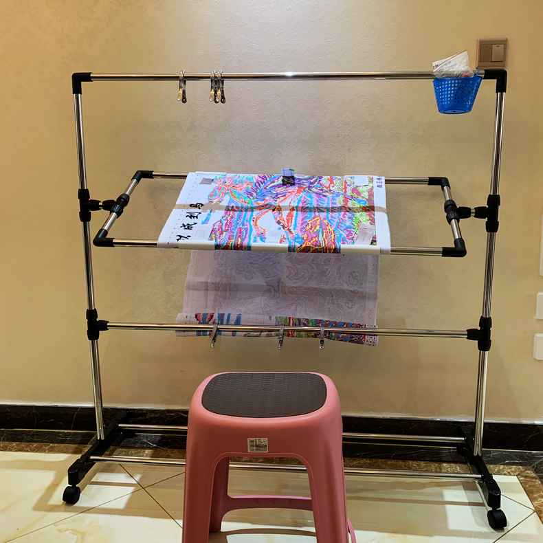 Stainless steel household Cross-stitch frame Large Adjustable Retainer Bracket Embroidered shed tool currency Shelf householdin the Home Fabric , Stitch & Tools Accessories , Cross Stitch Tools , Embroidery frame category - from Buy2taobao.com to provide professional Taobao agent buy service
