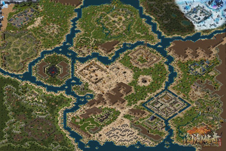 传奇大型城镇地图 新玛法大陆系列 冰雪之城 动态复古独立地砖