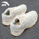 安踏AT951女鞋白色轻便健步跑鞋2024夏季新款正品运动鞋老爹鞋女