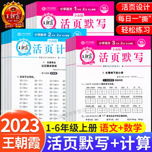 王朝霞活页默写活页计算天天练一年级二年级三年级四五六年级上册语文同步练习册数学口算题卡积累与默写能手小达人专项强化训练题