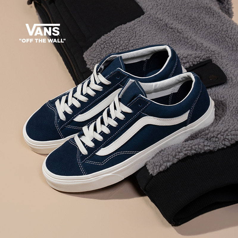 vans范斯官方 style 36寂静蓝美式经典复古男女板鞋
