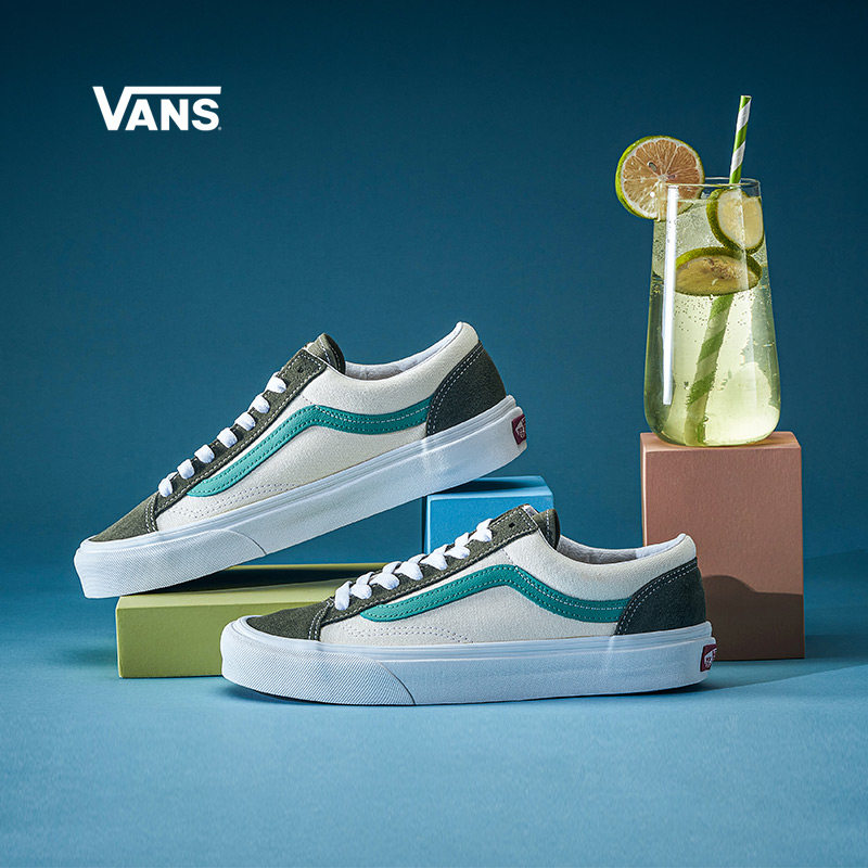 vans范斯官方 牛油果绿橘子汽水拼色男鞋女鞋style 36低帮潮板鞋