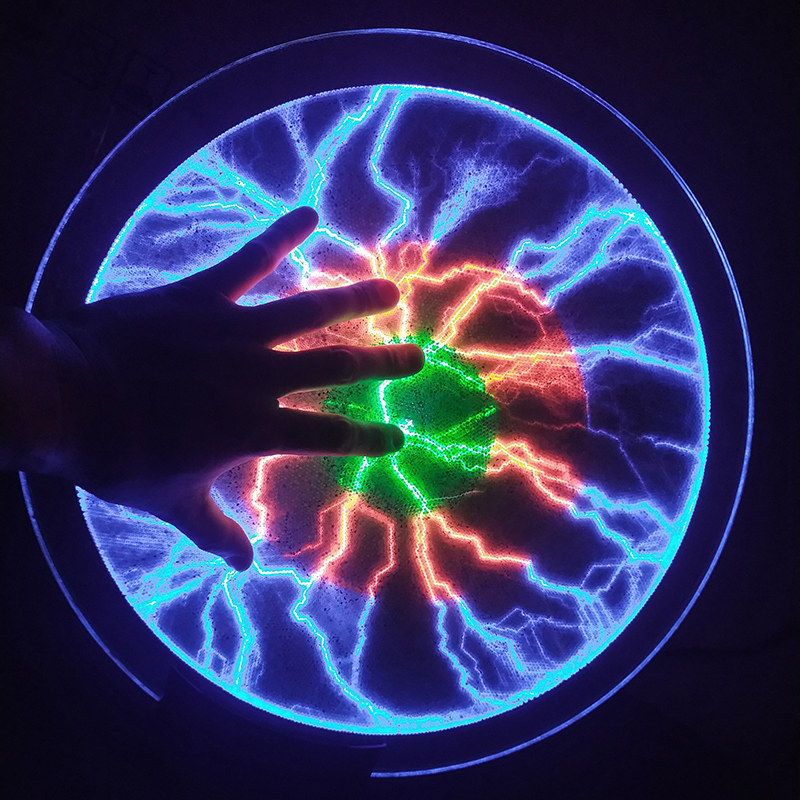 定制声控闪电盘离子盘 魔盘 电子魔盘酒吧科技馆 6寸8寸12寸20寸