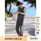 XWI/欣未休闲风时尚套装女夏季马甲背心条纹T短袖恤阔腿裤三件套