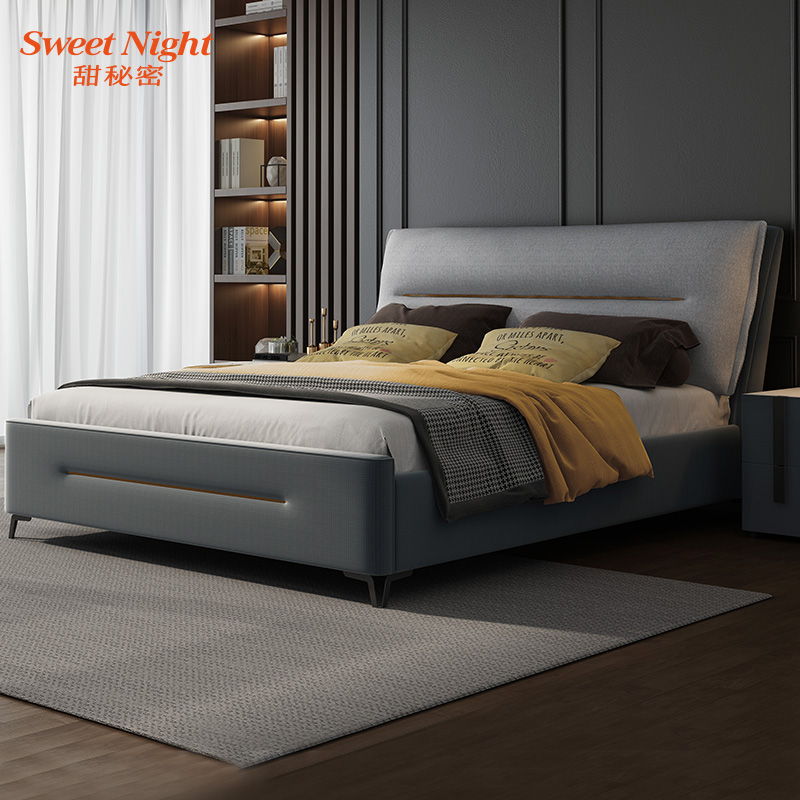 Sweet Secrets Cloth bed 18 Soft pack bed Master Bedroom Big bed Double bed bedroom modern Simplicity Cloth bed Solid wood bedin the Residential furniture , Beds , Fabric bed category - from Buy2taobao.com to provide professional Taobao agent buy service