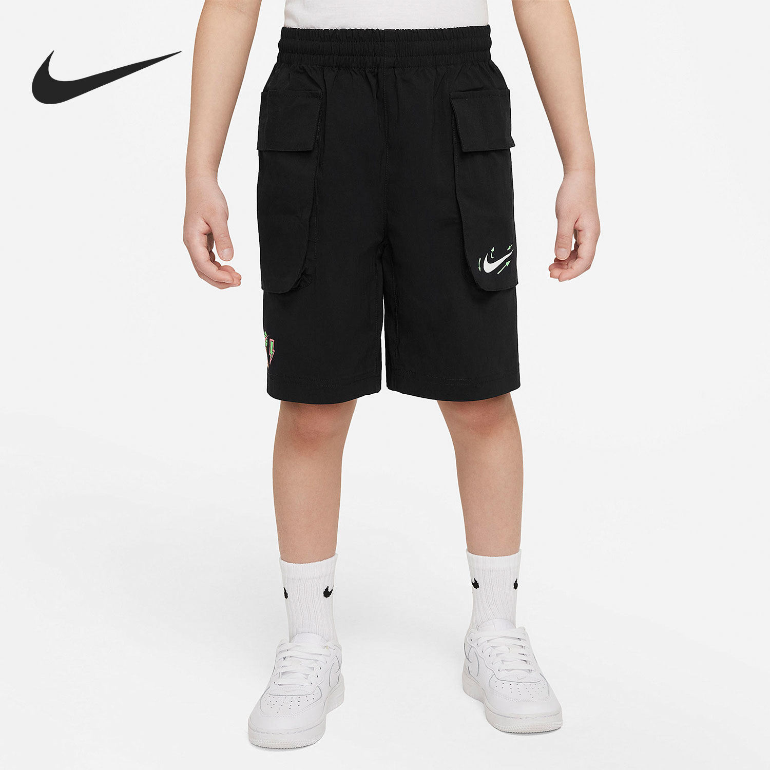 Nike/耐克正品夏新款休闲机能风男女小童运动工装短裤 DX7549-010