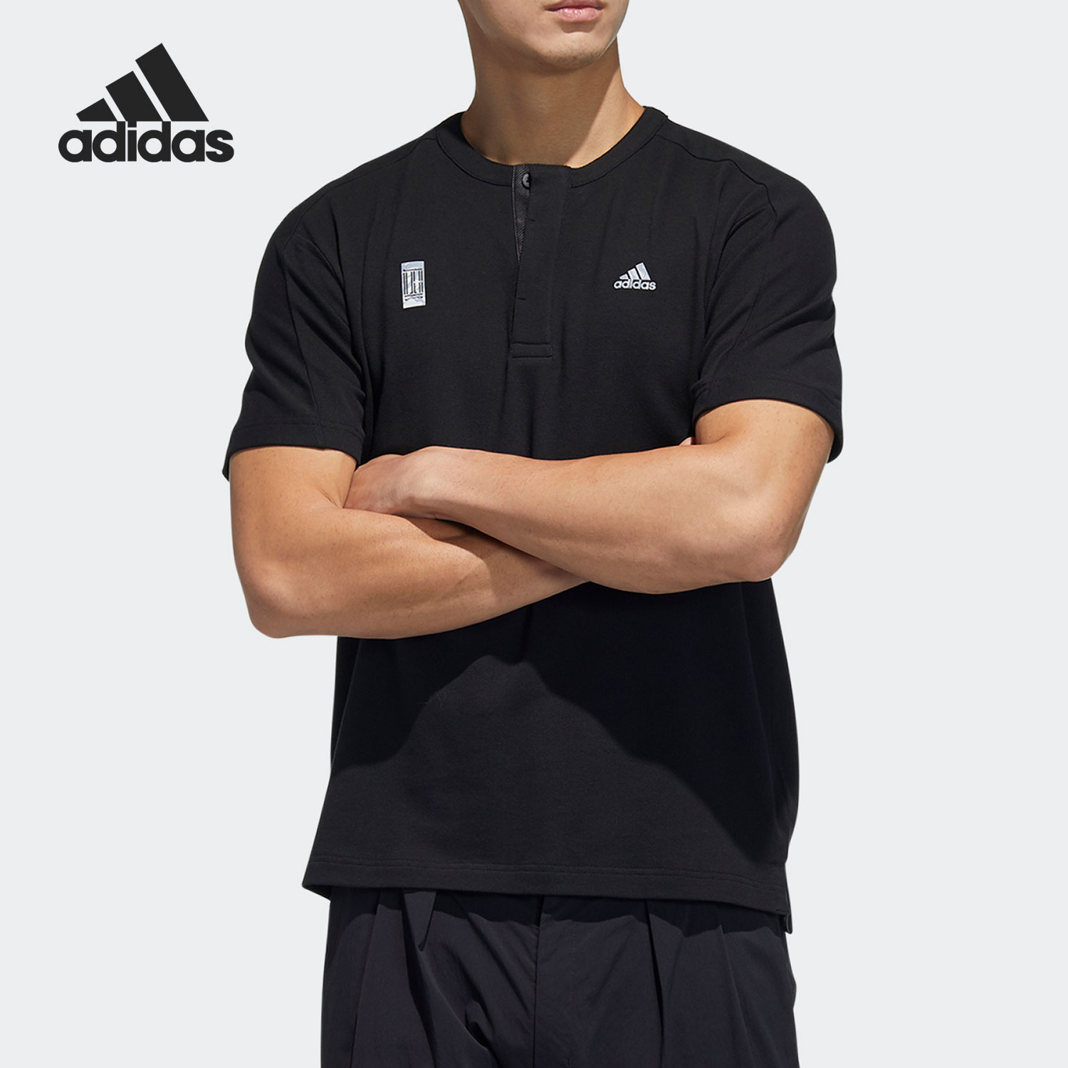 Adidas/阿迪达斯正品男子休闲跑步透气吸汗宽松圆领运动T恤GP1816