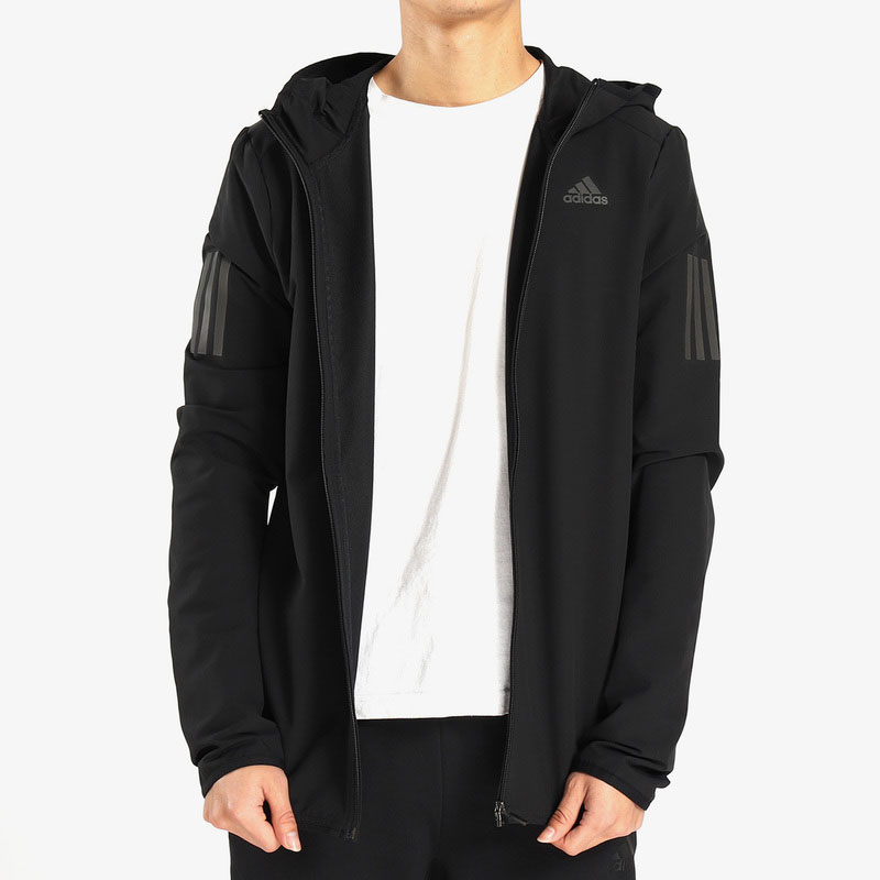 Adidas/阿迪达斯正品男新款梭织连帽防风训练运动休闲夹克 CY5776