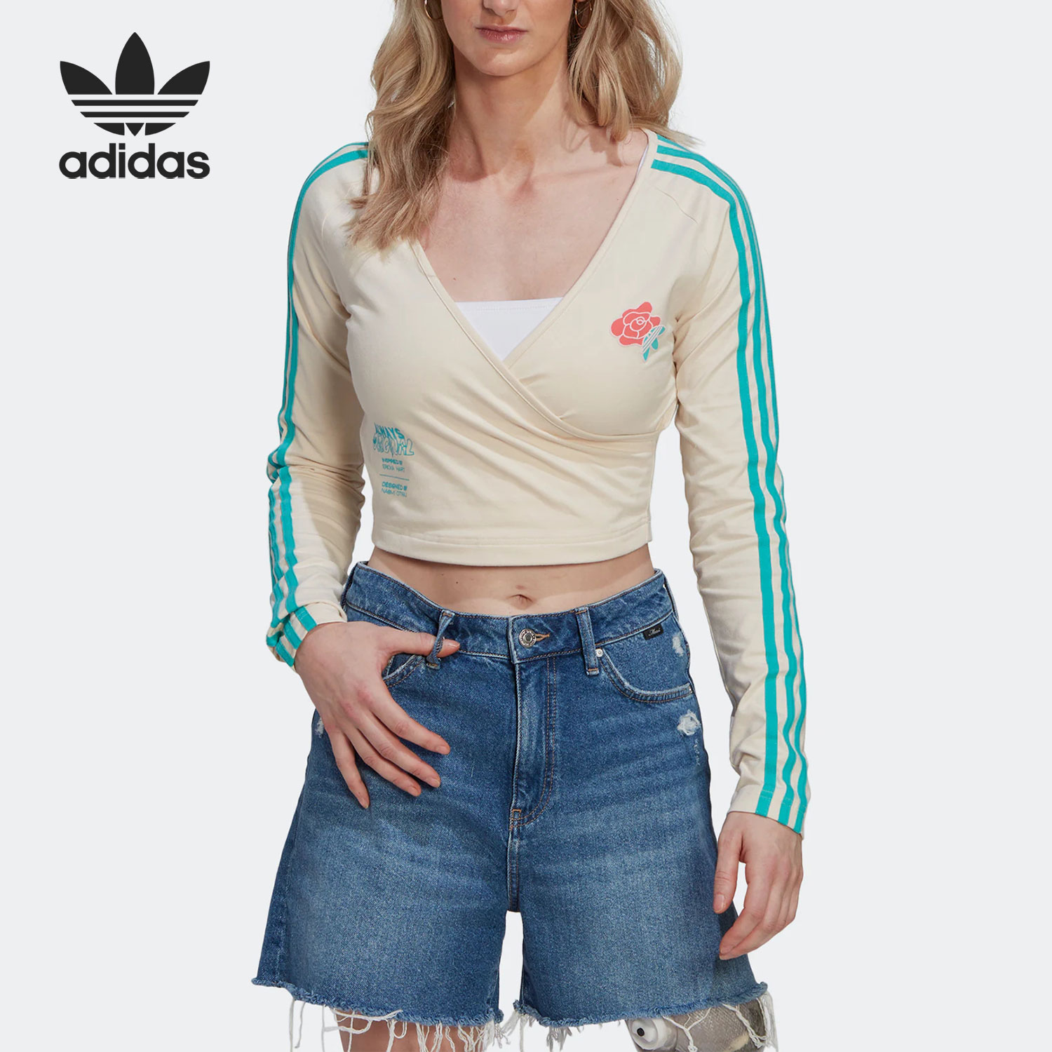 Adidas/阿迪达斯正品三叶草春夏新款女子运动休闲长袖T恤HT4949