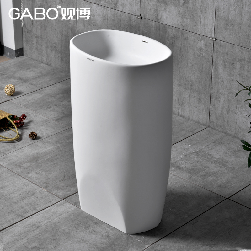 QC观博GABO人造石洗手盆落地立柱式一体洗脸艺术面盆小户型10207在类目 家装主材, 卫浴用品, 洗面盆, 立柱盆中 - 来自Buy2taobao.com提供专业的淘宝代购服务