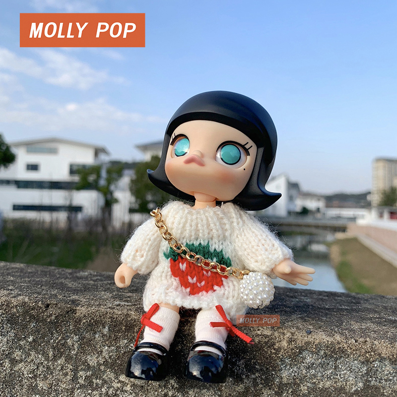 ob11娃衣帽子12分bjd娃娃molly泡泡玛特茉莉毛衣关节可动潮玩配件图片