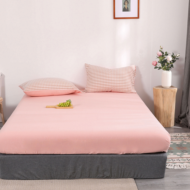 可订制水洗棉全棉床笠单件纯棉床单席梦思床垫套保护套1.5米1.8m