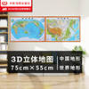 博目中國地圖3d立體精雕三維凹凸中國世界地形圖對開地圖中學地理學習小初高中學生用地圖中國地圖出版社 博目中國地圖3d立體精雕三維凹凸中國世界地形圖對開地圖中學地理學習小初高中學生用地圖中國地圖出版社