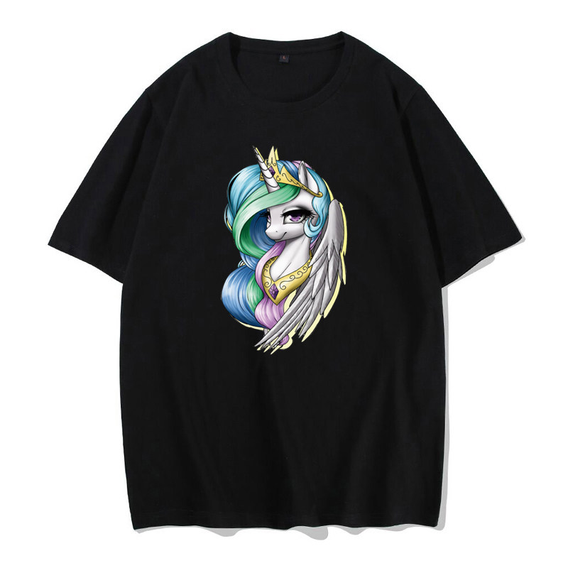 独角兽卡通男韩版bft恤男短袖纯棉潮牌半袖潮流上衣服夏季体恤