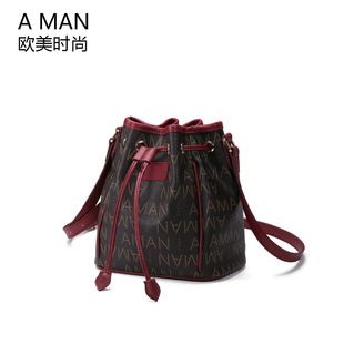 coach pac man系列 AM148 A man 水桶包女2020新款單肩斜挎包小抽繩流蘇百搭原創 coach女包mia系列