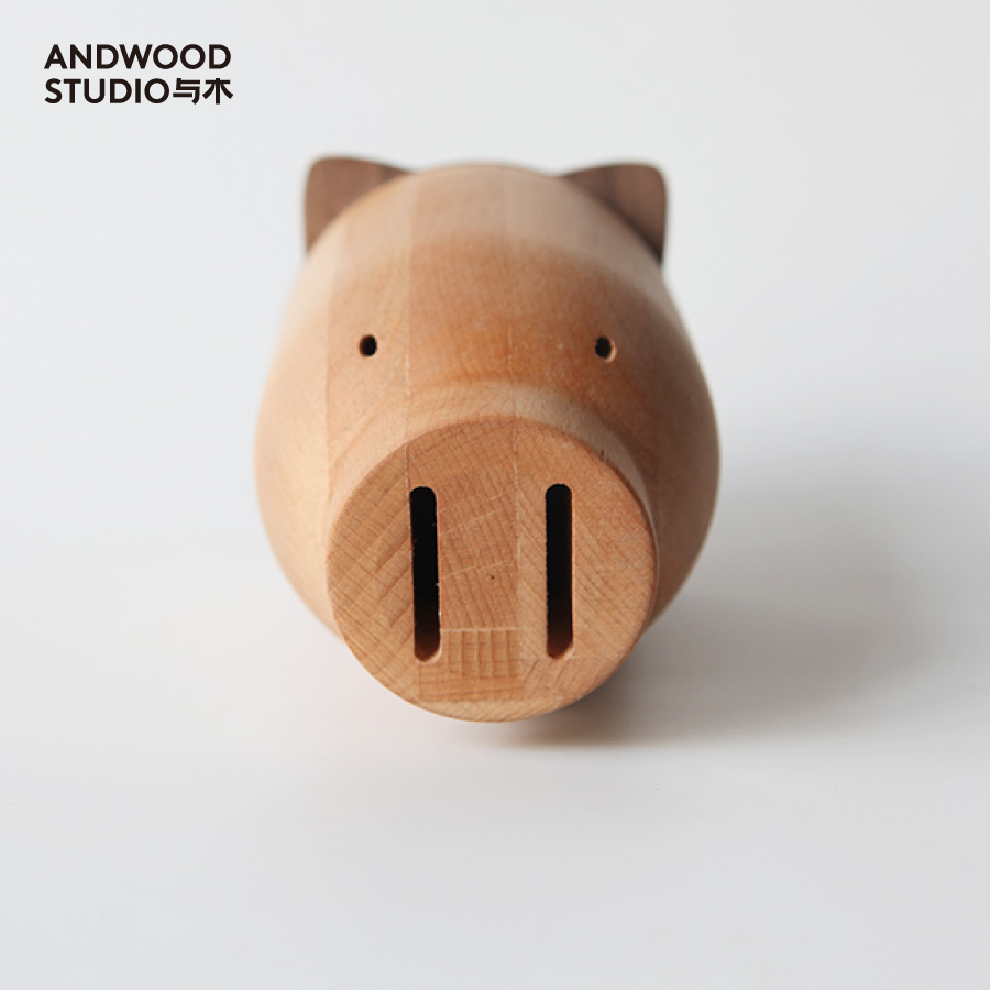 ANDWOOD 猪大亨储钱罐 实用礼品拼木家居装饰