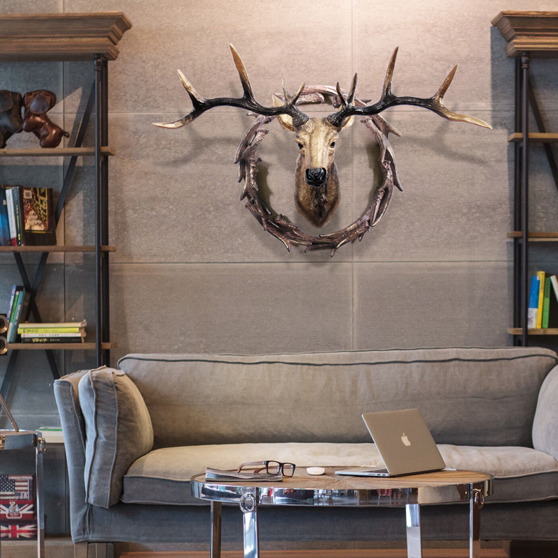 European style originality Deer Wall hanging Wall hangings a living room bar metope Animal head Wall decoration Pendant Retro wall ornamentin the Home accessories , Mural  category - from Buy2taobao.com to provide professional Taobao agent buy service