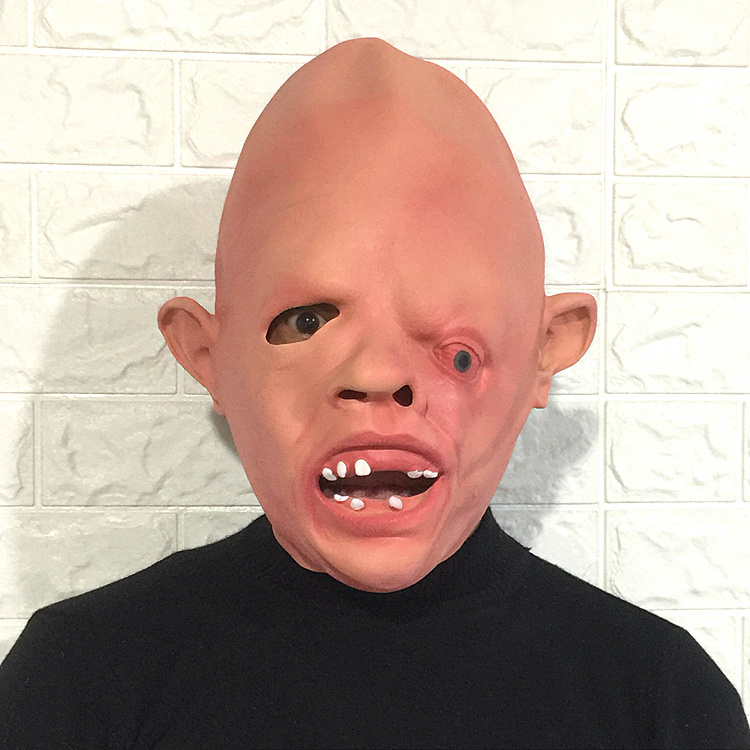 天星乳胶制品厂家直销的优惠券大全—恐怖独眼龙面具头套包邮 万圣节