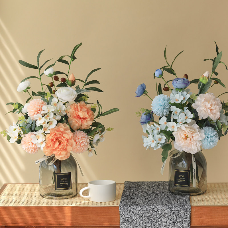 仿真花假花摆设餐桌花摆花客厅家居插花